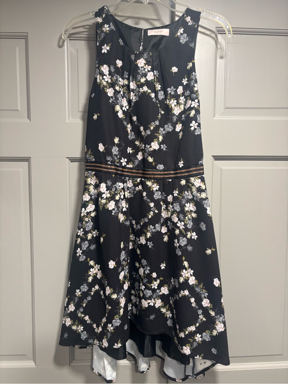 Baker by Ted Baker Black Floral High-Low Dress